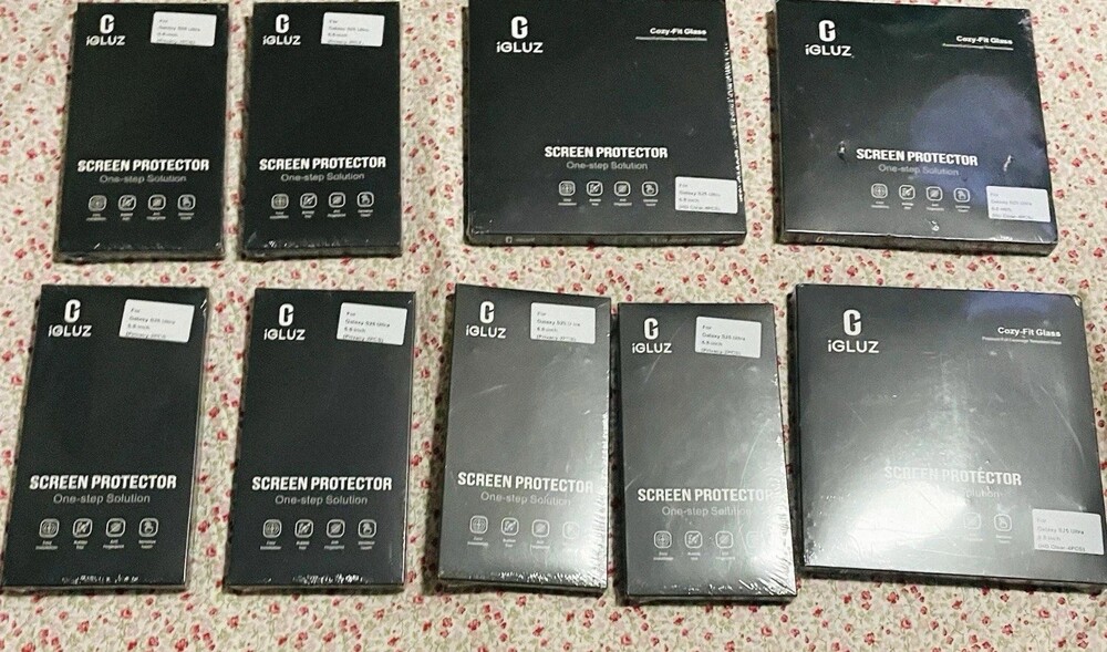 Lot of 10 igluz tempered glass screen protectors samsung galaxy s25 ultra new